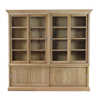 Bibliotheque 6 portes en chêne