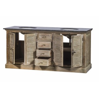 Meuble double vasque au style exotique | Hellin
