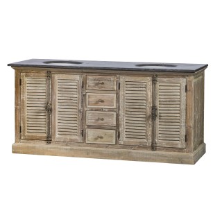 Meuble double vasque au style exotique | Hellin