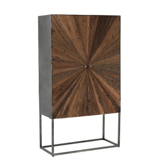 Armoire bar en bois et pieds metal shine