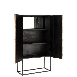 Armoire Bar en bois sur pieds métal - Hellin