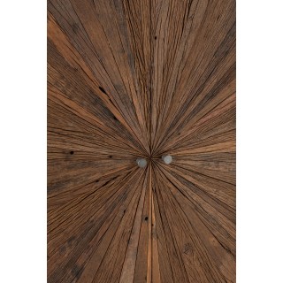 Armoire 2 portes en bois brut et métal - Hellin