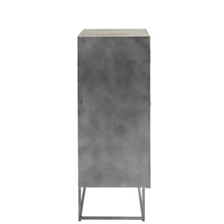 Armoire 2 portes en bois brut et métal - Hellin