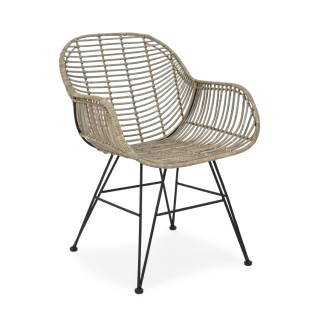 Fauteuil tresse en kubu rakel