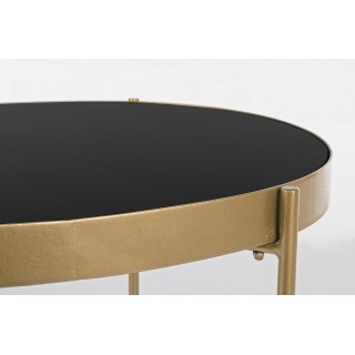 Table basse en métal et plateau verre - HELLIN