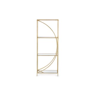 Bibliotheque en metal dore et verre moon