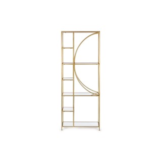 Bibliotheque double en metal et verre moon