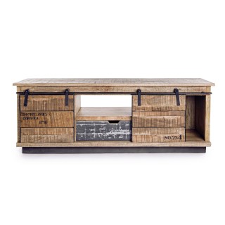 Meuble tv en bois et metal harlem