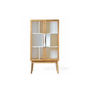 Vitrine moderne et coloree en bois 2 portes avalon
