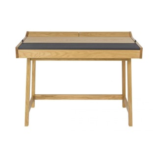Bureau en bois et cuir harvard