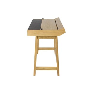 Bureau scandinave en bois et cuir HARVARD - HELLIN
