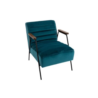 Fauteuil relax en velours et metal lisboa