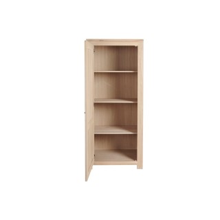 Bonnetière moderne en chêne blanchi 1 porte 3 tablettes BOSTON - HELLIN