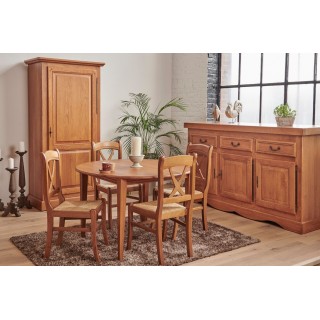 Buffet bas en chêne massif de style rustique / 3 portes | Hellin