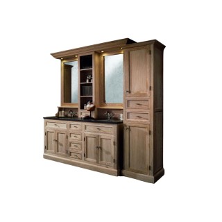Meuble de salle de bain double vasque 1 colonne d ensemble verone