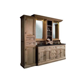 Meuble de salle de bain double vasque 1 colonne g ensemble verone