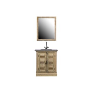 Meuble de salle de bain persiennes en bois vasque simple ensemble hanoi