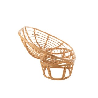 Fauteuil papasan double en rotin beige MIKA - HELLIN