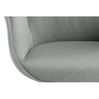 Fauteuil pivotant en tissu et bois / Style scandinave | Hellin