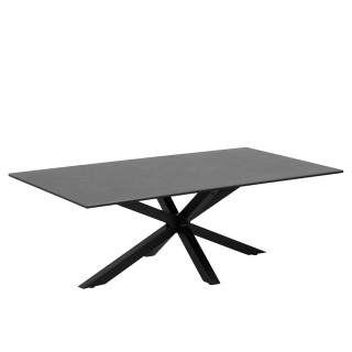 Table basse rectangulaire en ceramique et metal l130 chipre