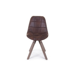 Chaise scandinave tissu et piétement bois : lot de 2 | Hellin