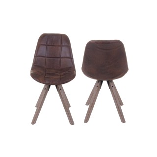 Chaise en tissu et pieds bois feroe lot