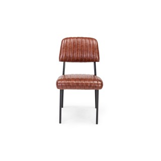 Chaise simili et piétement métal : style industriel / Clark | Hellin