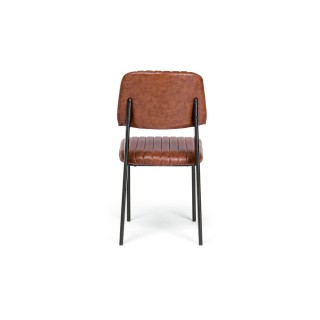 Chaise simili et piétement métal : style industriel / Clark | Hellin