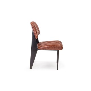 Chaise simili et piétement métal : style industriel / Clark | Hellin