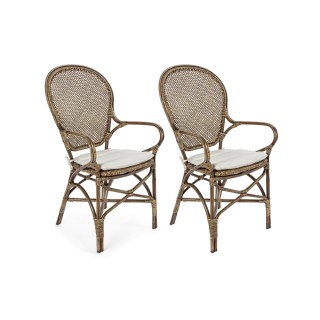 Fauteuil en rotin bistrot elina