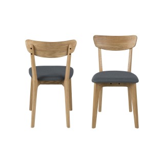 Chaises moderne en bois et tissus tixa