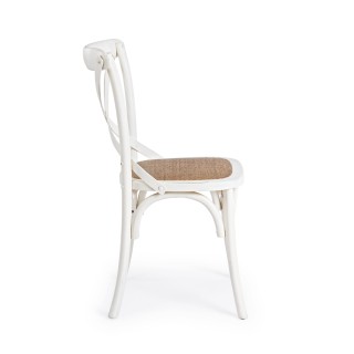 Chaise bistrot bois et rotin : modèle Estaminet - Hellin