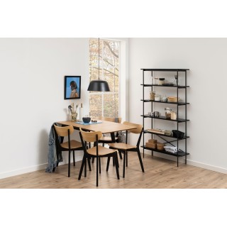 Table à rabat Leta : Table à manger carrée extensible pour 4 pers
