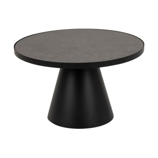 Table basse ronde en ceramique et metal d65 girolle