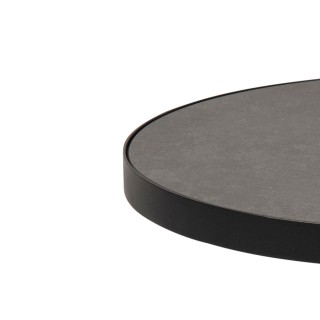 Table basse ronde en verre/céramique et métal D85 GIROLLE - HELLIN