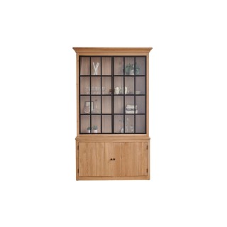 Buffet vaisselier en bois et metal 4 portes victoria
