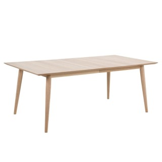 Table a manger extensible en chêne blanchi 8 a 14 personnes centior