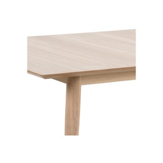 Table à manger extensible en chêne blanchi 8 à 14 couverts, longueur 300 cm - HELLIN