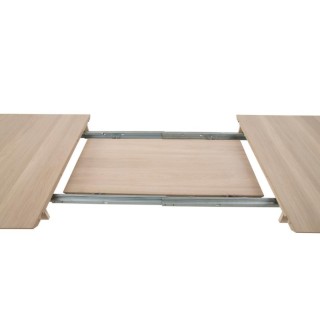 Table à manger extensible en chêne blanchi 8 à 14 couverts, longueur 300 cm - HELLIN
