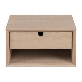 Chevet suspendu rectangulaire en bois 1 niche et 1 tiroir centior
