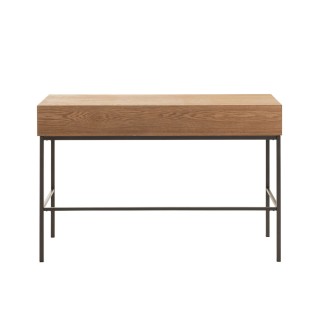 Console en bois naturel et métal noir avec 3 tiroirs ESTER - HELLIN