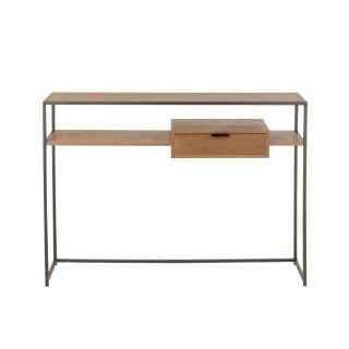 Console design en bois et metal avec 1 tiroir ester