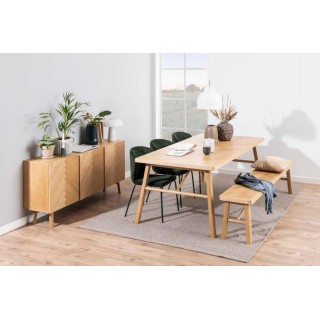 Banc de salle à manger en chêne de style scandinave L200 WALY - HELLIN