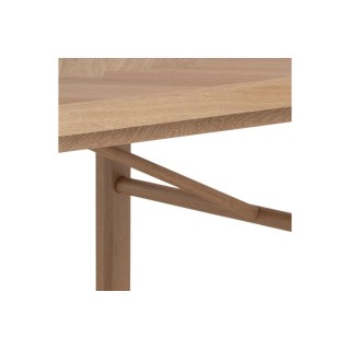 Table à manger rectangulaire en chêne L200 de style scandinave WALY - HELLIN