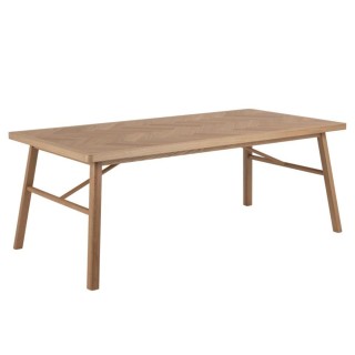 Table à manger rectangulaire en chêne L200 de style scandinave WALY - HELLIN