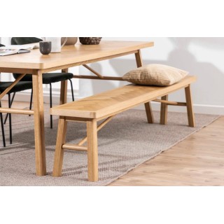 Table à manger rectangulaire en chêne L200 de style scandinave WALY - HELLIN