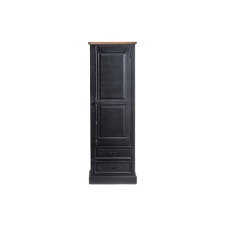 Bonnetiere en teck noir 1 porte 2 tiroirs dalila
