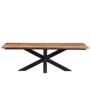 Table a manger rectangulaire en bois et metal linas