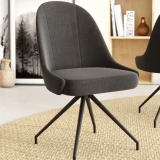Chaises en tissu et métal (lot de 2) FLORIDA - HELLIN