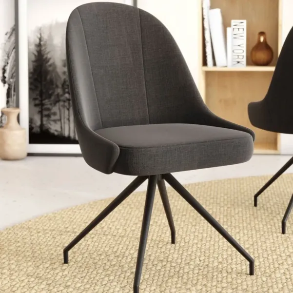 Chaises en tissu et métal (lot de 2) FLORIDA - HELLIN